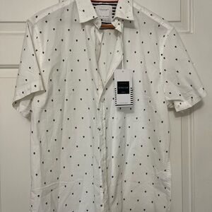 NWT Cactus Man button up short sleeve skull shirt